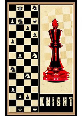 时尚国际象棋棋盘无框画装饰画图片