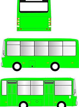 綠色公車模型圖片