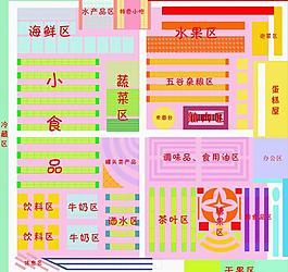 超市二層平面部局圖片