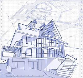 城市建筑工程設計圖 別墅設計圖圖片