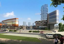 大型商業(yè)中心抽象建筑圖片
