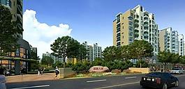 住宅小区效果图图片