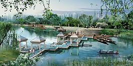 公園景觀效果圖圖片