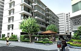 住宅小區(qū)景觀效果圖圖片