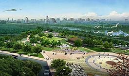 大型公園景觀效果圖圖片