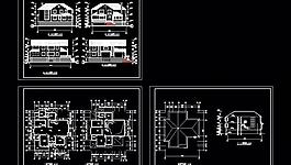 二層別墅建筑圖圖片