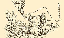 芥子園畫譜 山水圖片