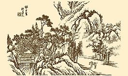 芥子園畫譜 山水圖片