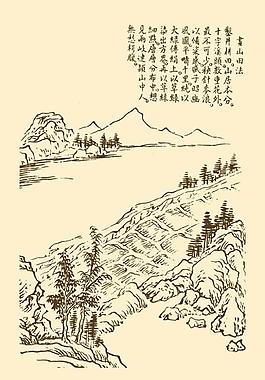 芥子園畫(huà)譜 山水圖片