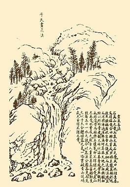 芥子園畫(huà)譜 山水圖片