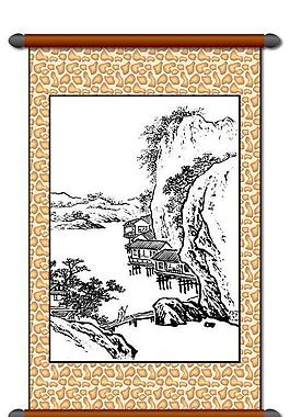 白描 風(fēng)景畫圖片