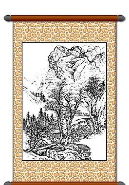 白描 風(fēng)景畫圖片