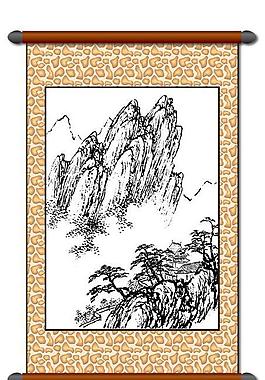 白描 風(fēng)景畫圖片