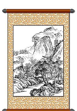 白描 風(fēng)景畫圖片