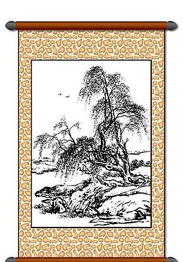 白描 風(fēng)景畫圖片
