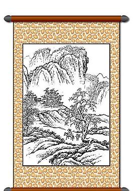 白描 風(fēng)景畫圖片