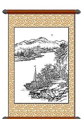 白描 風(fēng)景畫圖片