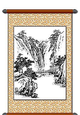 白描 風(fēng)景畫圖片