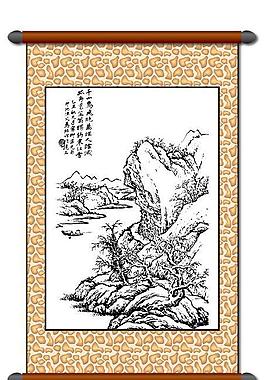 白描 風(fēng)景畫圖片