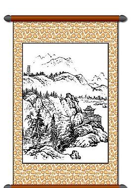 白描 風(fēng)景畫(huà)圖片