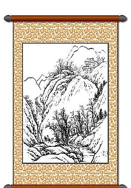 白描 風(fēng)景畫圖片