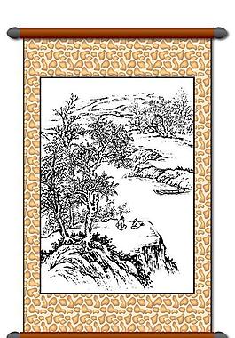 白描 風(fēng)景畫圖片