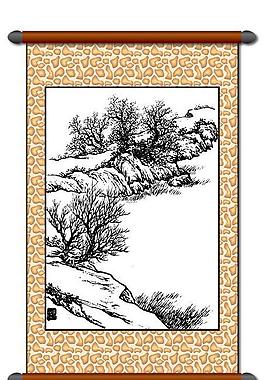 白描 風(fēng)景畫(huà)圖片
