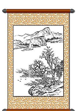 白描 風(fēng)景畫圖片