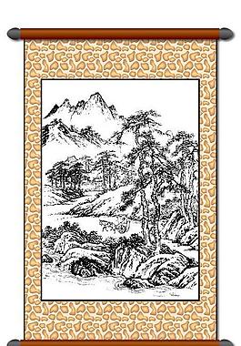 白描 風(fēng)景畫圖片