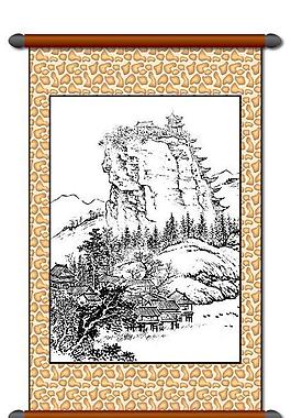白描 風(fēng)景畫圖片