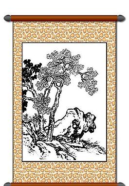 白描 風(fēng)景畫圖片