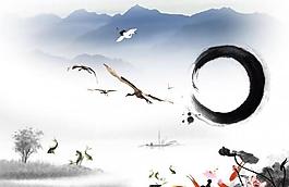 水墨画古典元素图片
