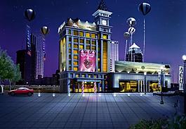 商業(yè)建筑夜景圖片