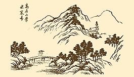 芥子園畫譜 山水圖片