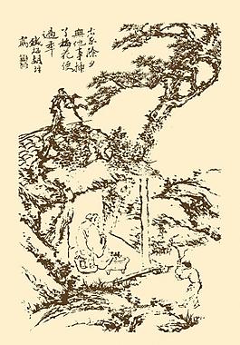 芥子園畫譜 山水圖片