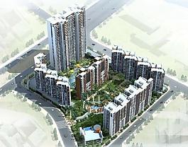 小區鳥瞰圖圖片