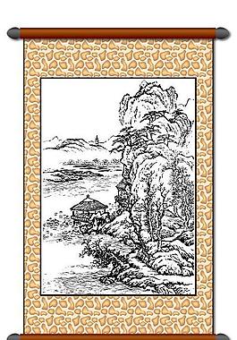 白描 風(fēng)景畫圖片