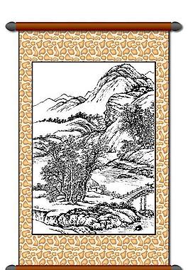 白描 風(fēng)景畫圖片