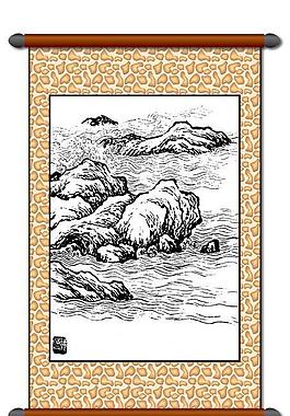白描 風(fēng)景畫圖片