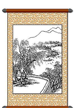 白描 風(fēng)景畫圖片