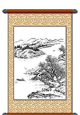 白描 風(fēng)景畫圖片