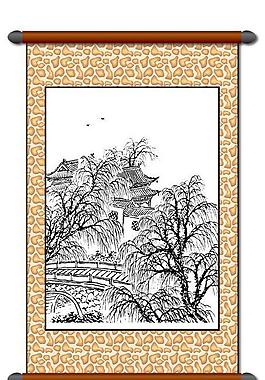 白描 風(fēng)景畫圖片