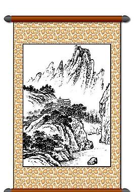 白描 風(fēng)景畫圖片