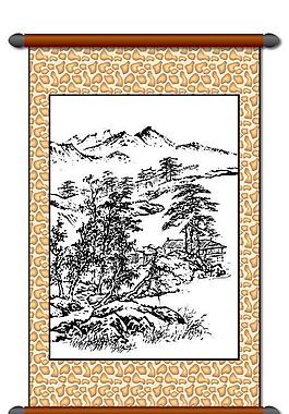 白描 風(fēng)景畫圖片