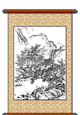 白描 風(fēng)景畫圖片