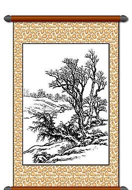 白描 風(fēng)景畫圖片