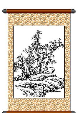 白描 風(fēng)景畫圖片