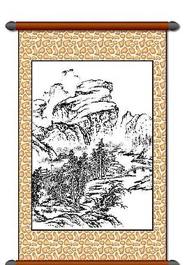 白描 風(fēng)景畫圖片