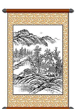 白描 風(fēng)景畫圖片