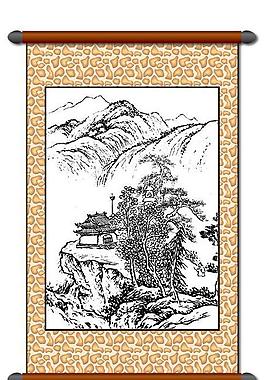白描 風(fēng)景畫圖片